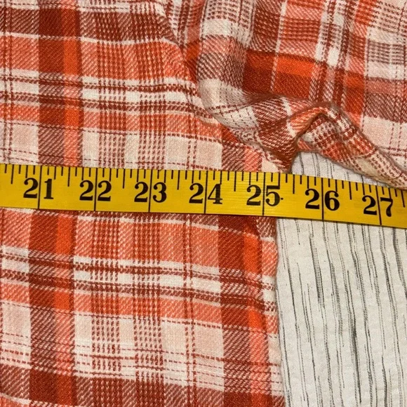 NWT American Eagle Cropped Plaid Flannel Button Down Shirt - Picture 10 of 12